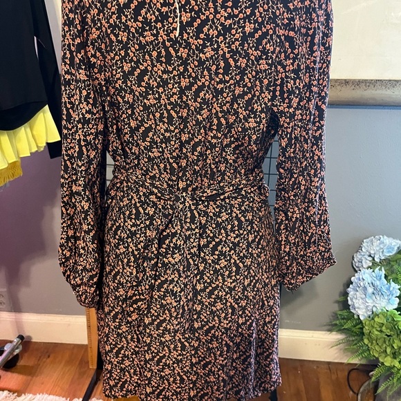 Free People Black and Pink Floral Long Sleeve Dress - Picture 2 of 9